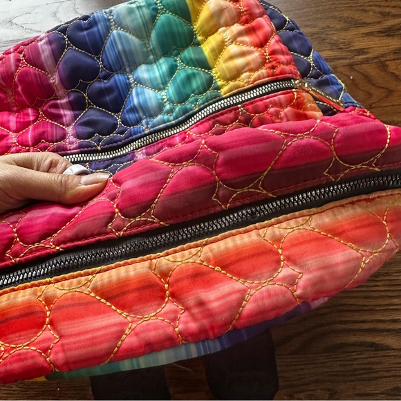 Betsy Johnson rainbow quilted backpack - Picture 15 of 17